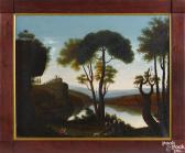 HICKS Edward 1780-1849,Landscape with three figures,Pook & Pook US 2016-04-23