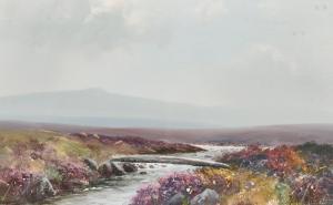 HICKS Herbert William,A landscape with a stream running through heathery,John Nicholson 2021-05-19