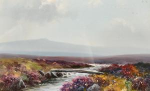 HICKS Herbert William,A landscape with a stream running through heathery,John Nicholson 2021-03-24