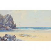 HICKS Herbert William 1880-1944,View of a sandy beach before mountains,Eastbourne GB 2016-06-18