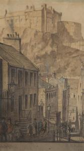 HICKSON Stanley 1935,View of Edinburgh,Gorringes GB 2014-10-23