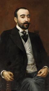 HIDALGO DE CAVIEDES Rafael 1864-1950,Retrato de dama y caballero,1896,Duran Subastas ES 2023-10-25