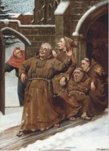 HIDE Frank,Friar's frolics,1885,Christie's GB 2004-11-04