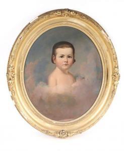 HIDLEY Joseph H 1830-1872,Portrait of Mary Emeline Hidley,Nye & Company US 2021-01-20