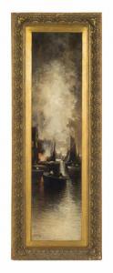 HIERSCH MINERBI Joachim 1834-1905,Incendio al porto,Wannenes Art Auctions IT 2018-11-29