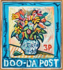 HIGGINS Edward F 1949,Doo-Da Post, Floral Still Life/3 P Stamp,Skinner US 2021-03-17