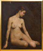 HIGGINS IRENE,SEATED FEMALE NUDE,1932,Stair Galleries US 2016-09-24