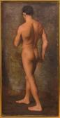 HIGGINS IRENE,STANDING MALE NUDE FROM THE BACK,Stair Galleries US 2016-09-24