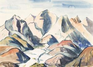 HIGGINS Victor, William,Badlands (Black Hills, South Dakota),1934,Swann Galleries 2024-01-25
