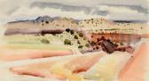 HIGGINS Victor, William 1884-1949,Field Before Dotted Hills,Santa Fe Art Auction US 2016-12-03