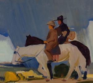 HIGGINS Victor, William 1884-1949,Two Riders,1920,Sotheby's GB 2023-01-18
