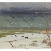 HIGGINS Victor, William 1884-1949,WINTER FIELDS (PINION TREES),Sotheby's GB 2010-12-02