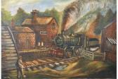 HIGGINSON DEREK JAMES 1930-2020,Train Pulling into a Station,John Nicholson GB 2015-10-28