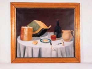HIGGINSON John Booth 1800-1800,Still life with a cheese in a cradle,1869,Christie's GB 1998-01-21