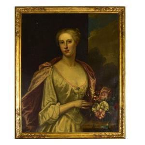 HIGHMORE Joseph 1692-1780,Portrait of a Lady with Flowers,Kodner Galleries US 2023-07-19