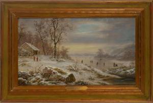 HIGHWOOD CHARLES 1824-1893,Winter Scene with Ice Skaters,William Doyle US 2022-05-04