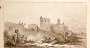 HILAIRE Jean Baptiste 1753-1822,Soldats ottomans devant un ,Artcurial | Briest - Poulain - F. Tajan 2014-11-18