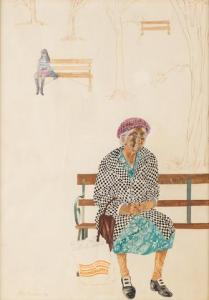 Hilda Bernstein 1915-2006,The Park Bench,1972,Bonhams GB 2020-05-13