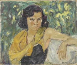 HILDENBRANDT ANNELISE 1931,Jeune femme,20th century,Le Roux-Morel-Mathias-Baron Ribeyre 2007-06-21