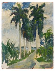 HILDER G. Howard 1866-1935,Palms Along the Drive,Burchard US 2022-08-13