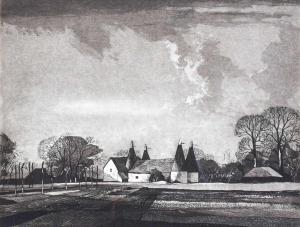 HILDER Rowland 1905-1993,Oast House in a rural landscape,Tennant's GB 2024-01-26