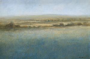 HILDREW Ken 1934,River landscape in summer,Gorringes GB 2021-11-29
