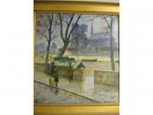 HILKIER Knud Ove 1884-1953,BOOKINISTS AT NOTRE-DAME,Ivey-Selkirk Auctioneers US 2007-09-15