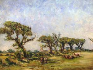 HILL Bob 1927,Landscape with Cattle,Mullen's Laurel Park IE 2007-11-25