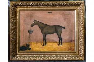 HILL C.M,Grey Racehorse In a Stable Setting, Named Tommy,1902,Gerrards GB 2015-11-12
