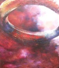 HILL Christine,Abstract painting of a ring in angry sky sett,The Cotswold Auction Company 2009-07-07