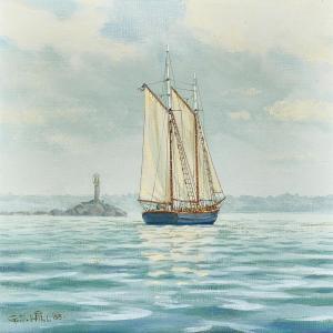 HILL Gregory S 1944,Entering Nantucket Harbor,1988,Clars Auction Gallery US 2022-03-25