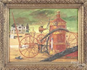 HILL HOMER 1917-1968,Nineteenth century fire pumper,Pook & Pook US 2017-12-14