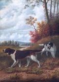 HILL Howard 1840-1890,Setters in an Autumn Landscape,1983,Burchard US 2018-08-19