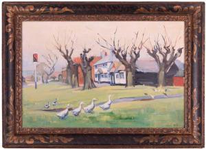 HILL Nina 1877-1970,Ducks on Shamley Green,Dawson's Auctioneers GB 2023-08-31