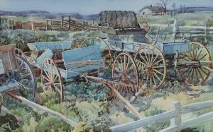 Hill Thomas 1925,Wagons in the Desert,Scottsdale Art Auction US 2023-08-26