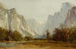 HILL Thomas 1829-1908,Yosemite Valley with Riders along the Valley Floor,Bonhams GB 2017-04-11