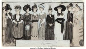 Hill William Edward 1886-1962,The Height of Fashion,1912,Heritage US 2017-11-03