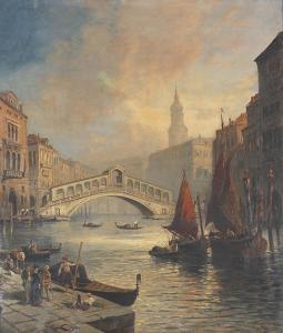 HILLER Heinrich,Abendstimmung über dem Canal Grande in in Venedig,Winterberg Arno 2023-10-21
