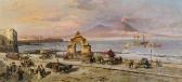 HILLER Heinrich,Hafen von Santa Lucia in Neapel mit Blick auf den ,im Kinsky Auktionshaus 2017-02-28