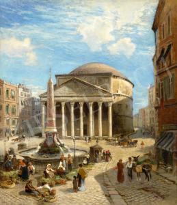 HILLER Heinrich 1846-1912,The Pantheon in Rome,Kieselbach HU 2023-05-22