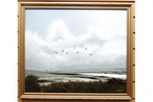 HILLIARD J.,Ducks in flight over wetland,Rogers Jones & Co GB 2015-04-24