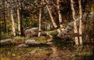 HILLIARD William H 1888-1951,White Birches,Skinner US 2019-07-19