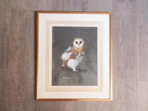 HILLIER Matthew 1958,a young Barn Owl still with downy feathers,1984,TW Gaze GB 2021-09-16
