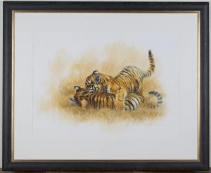 HILLIER Matthew 1958,Two Tigers at Play,20th century,Tooveys Auction GB 2021-03-17