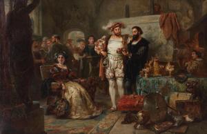 HILLINGFORD Robert Alexander,Emperor Francis I visiting the studio of Benvenuto,Bonhams 2025-03-19