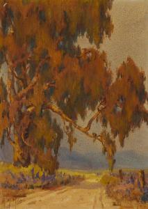 HILLS Anna Althea 1882-1930,A path through wildflowers,John Moran Auctioneers US 2023-05-09