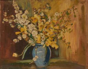 Hills Laura Coombs 1859-1952,Flowers in a Blue Vase,Grogan & Co. US 2018-02-11