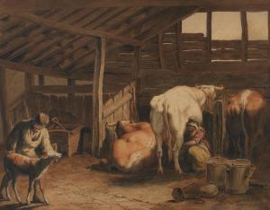 HILLS Robert 1769-1844,In the cattle shed,1809,Bonhams GB 2024-03-14