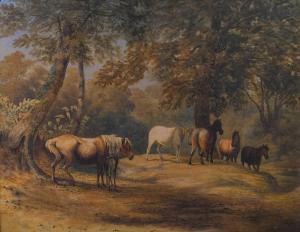 HILLS Robert 1769-1844,New Forest ponies,1859,Tennant's GB 2024-01-12