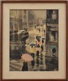 HILLYER AVERY RALPH 1906-1976,Umbrellas Dancing in the Rain,Clars Auction Gallery US 2008-11-09